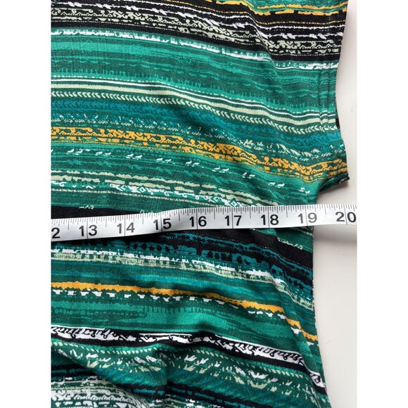 Striped Multicolor Short Sleeve Top Front Twist Detail Christopher & Banks - M - Picture 3 of 7